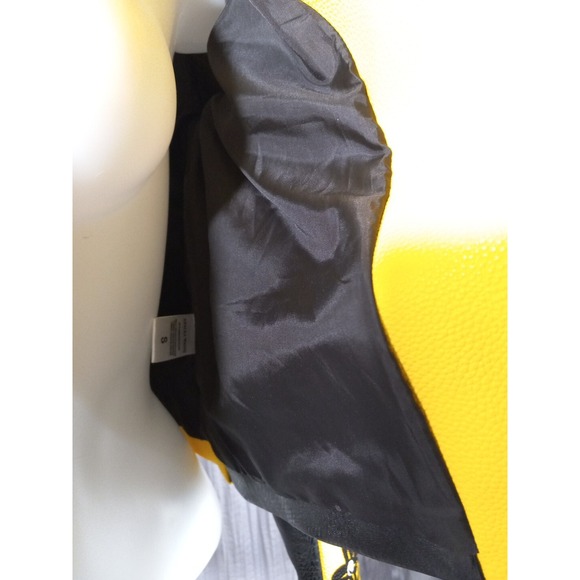 Azalea Wang Akira Yellow Black Studded Colorblock Longsleeve Jacket Size Small - Picture 13 of 16